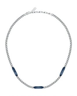 JM425AVD109 ICONIC NECKL WITH IP BLUE 45+5CM MASERATI GIOIELLI