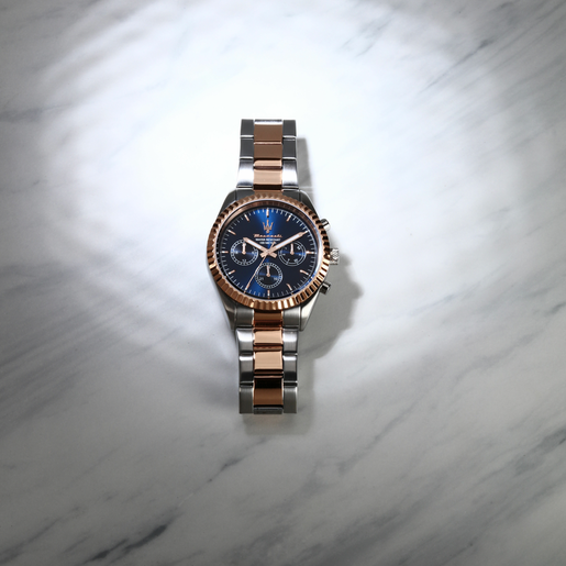 R8853100040 COMPETIZIONE 43MM MUL BLUE DIAL SS+RG BR MASERATI - Imagen 6