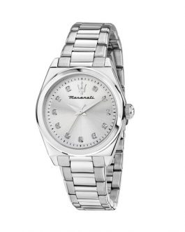 R8853152503 VELOCITÀ 35MM 3H SIL+WHI DIAL SS BR MASERATI