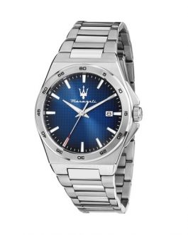 R8853153001 VELOCITÀ SLIM 40MM 3H BLA+BLU DIA SS BR MASERATI