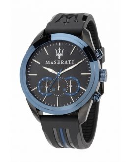 R8871612006 TRAGUARDO CHR BLUE DIAL SIL STR B IP BLK MASERATI