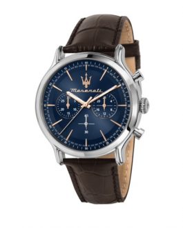 R8871618014 EPOCA 42MM CHR BLUE DIAL BROWN ST MASERATI