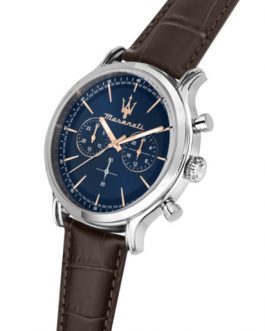 R8871618014 EPOCA 42MM CHR BLUE DIAL BROWN ST MASERATI