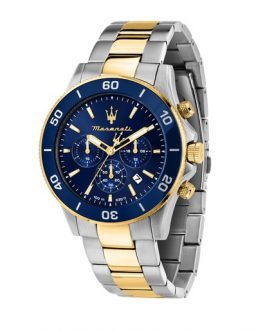 R8873600006 COMPETIZIONE 43MM CHR BLUE DIAL BR SS+YG MASERATI