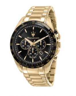 R8873612041 TRAGUARDO 45MM CHR BLACK DIAL BR YG MASERATI