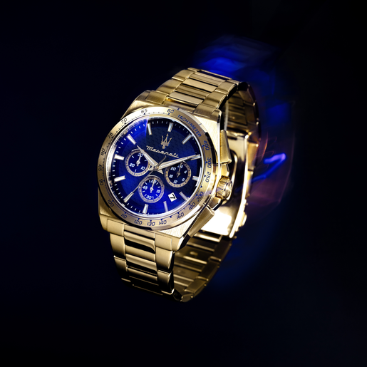 R8873652002 VELOCITÀ 43MM CHRO BLUE DIAL YG BR MASERATI - Imagen 6