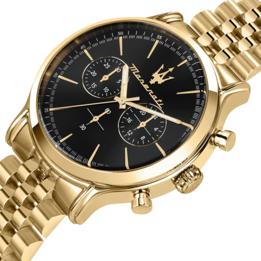 R8873618023 EPOCA 42MM CHR BLACK DIAL BR YG MASERATI - Imagen 3