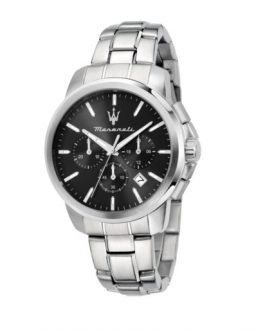 R8873621046  SUCCESSO 42MM CHR BLACK DIAL SS BR MASERATI