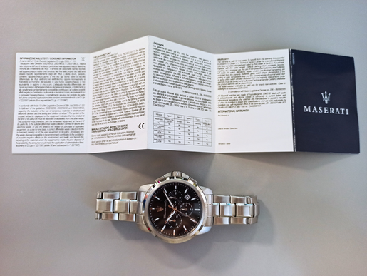 R8873621046 SUCCESSO 42MM CHR BLACK DIAL SS BR MASERATI - Imagen 6