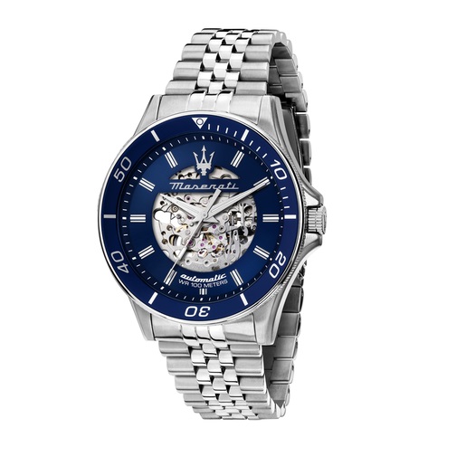 R8823140011 SFIDA 44MM AUTO BLUE DIAL SS BR MASERATI